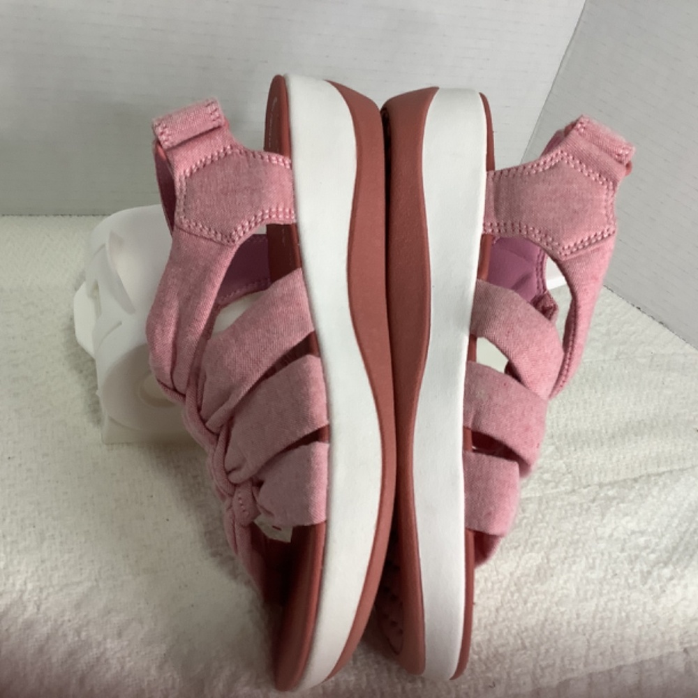EUC Clarks Cloudsteppers cushion soft rose/pink sandals - Picture 7 of 12